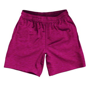 Heathered Soccer Shorts Made In USA - Pink Fuschia Heathered Soccer Shorts Made In USA - Pink Fuschia