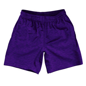 Heathered Soccer Shorts Made In USA - Purple Violet Laker Heathered Soccer Shorts Made In USA - Purple Violet Laker