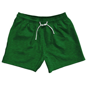 Heathered 5" Swim Shorts Made in USA - Dark Kelly Green