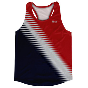 Lightning Fast Pattern Running Track Tops Made In USA - Navy Grey Medium Red Lightning Fast Pattern Running Track Tops Made In USA - Navy Grey Medium Red