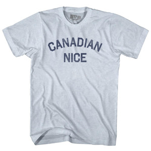 Canadian Nice Adult Tri-Blend T-shirt - Athletic White