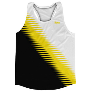 Lightning Fast Pattern Running Track Tops Made In USA - Black Varsity Yellow White Lightning Fast Pattern Running Track Tops Made In USA - Black Varsity Yellow White