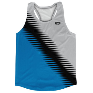 Lightning Fast Pattern Running Track Tops Made In USA - Surf Blue Black Cool Grey Medium Lightning Fast Pattern Running Track Tops Made In USA - Surf Blue Black Cool Grey Medium