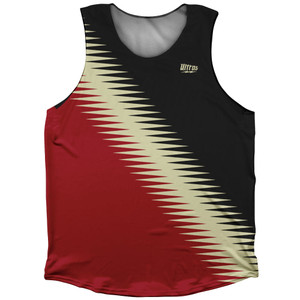 Lightning Fast Pattern Athletic Tank Top - Cardinal Vegas Gold Black