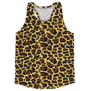Cheetah Pattern Running Track Tops Made In USA - Yellow