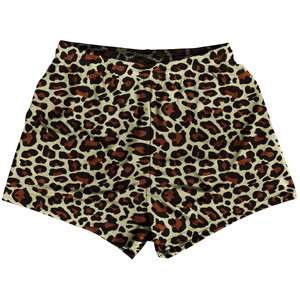 Cheetah Pattern Womens & Girls Sport Shorts End Made In USA - Vegas Gold Cheetah Pattern Womens & Girls Sport Shorts End Made In USA - Vegas Gold