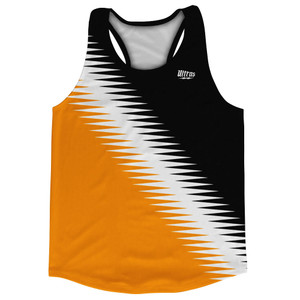 Lightning Fast Pattern Running Track Tops Made In USA - Orange White Black Lightning Fast Pattern Running Track Tops Made In USA - Orange White Black