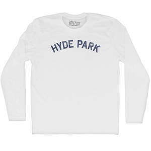Hyde Park Adult Cotton Long Sleeve T-shirt - White