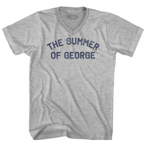 The Summer Of George Adult Cotton V-neck T-shirt - Grey Heather