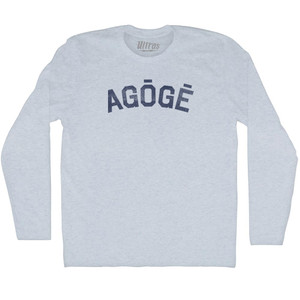 Agoge Adult Tri-Blend Long Sleeve T-shirt - Athletic White