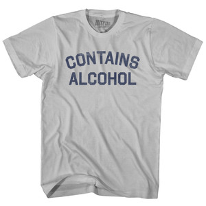 Contains Alcohol Adult Cotton T-shirt - Cool Grey