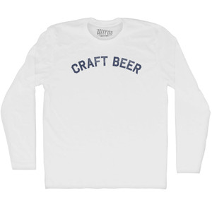 Craft Beer Adult Cotton Long Sleeve T-shirt - White