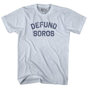 Defund Soros Adult Tri-Blend T-shirt - Athletic White