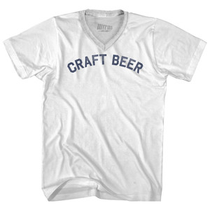 Craft Beer Adult Tri-Blend V-neck T-shirt - White