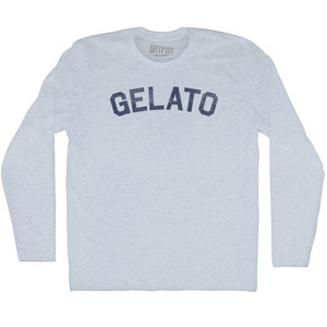 Gelato Adult Tri-Blend Long Sleeve T-shirt - Athletic White