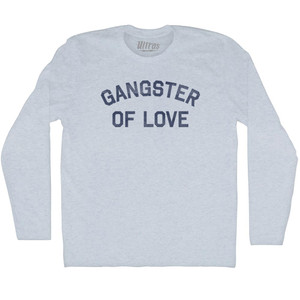 Gangster of Love Adult Tri-Blend Long Sleeve T-shirt - Athletic White