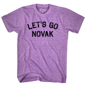 Let's Go Novak Adult Tri-Blend T-shirt - Athletic Purple