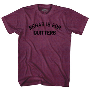 Rehab Is For Quitters Adult Tri-Blend T-shirt - Athletic Cranberry