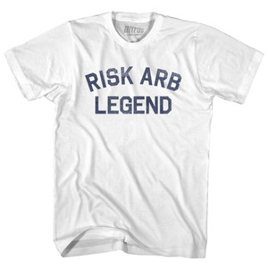 Risk Arb Legend Womens Cotton Junior Cut T-Shirt - White Risk Arb Legend Womens Cotton Junior Cut T-Shirt - White