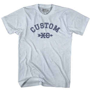 Custom Cross Country XC Adult Tri-Blend T-shirt - Athletic White