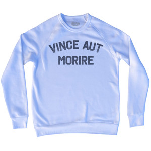 VINCE AUT MORIRE Adult Tri-Blend Sweatshirt - White