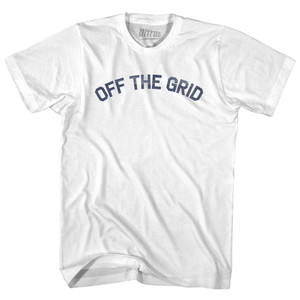 Off The Grid Adult Cotton T-shirt - White