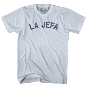 La Jefa Adult Tri-Blend T-shirt - Athletic White