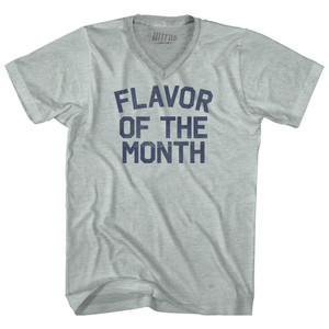 Flavor of the Month Adult Tri-Blend V-neck T-shirt - Athletic Cool Grey