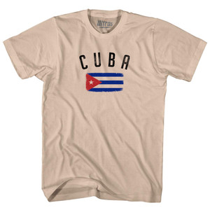 Cuba Country Flag Heritage Adult Cotton T-shirt - Creme