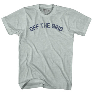 Off The Grid Adult Tri-Blend T-shirt - Athletic Cool Grey
