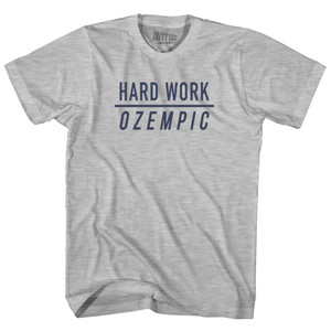 Hardwork Over Ozempic Adult Cotton T-shirt - Grey Heather