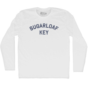 Sugarloaf Key Adult Cotton Long Sleeve T-shirt - White