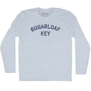 Sugarloaf Key Adult Tri-Blend Long Sleeve T-shirt - Athletic White