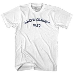 What's Crankin' Vato Youth Cotton T-shirt - White