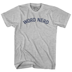 Word Nerd Adult Cotton T-shirt - Grey Heather
