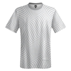Warped Checkerboard Lacrosse Shooter Shirt - Grey Medium And White Warped Checkerboard Lacrosse Shooter Shirt - Grey Medium And White