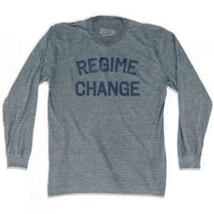 Regime Change Adult Tri-Blend Long Sleeve T-shirt - Athletic Grey Regime Change Adult Tri-Blend Long Sleeve T-shirt - Athletic Grey