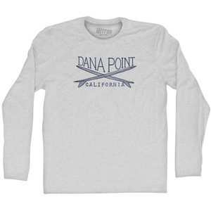 Dana Point Surf Adult Cotton Long Sleeve T-shirt - Grey Heather