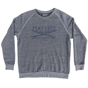 Malibu Surf Adult Tri-Blend Sweatshirt - Athletic Grey