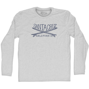 Santa Cruz Surf Adult Cotton Long Sleeve T-shirt - Grey Heather