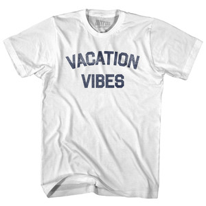 Vacation Vibes Womens Cotton Junior Cut T-Shirt - White