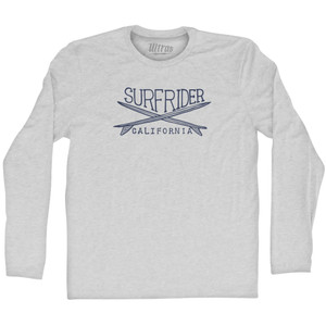 Surfrider Surf Adult Cotton Long Sleeve T-shirt - Grey Heather