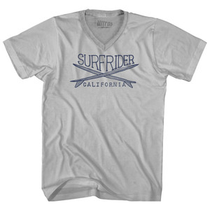 Surfrider Surf Adult Tri-Blend V-neck T-shirt - Cool Grey