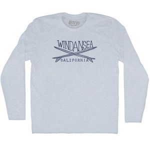 Windansea Surf Adult Tri-Blend Long Sleeve T-shirt - Athletic White Windansea Surf Adult Tri-Blend Long Sleeve T-shirt - Athletic White