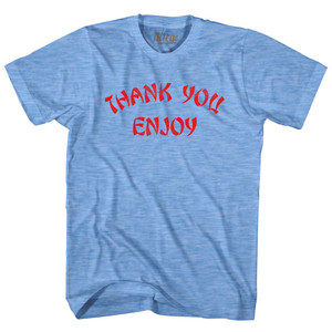 Thank You Enjoy Adult Tri-Blend T-shirt - Athletic Blue