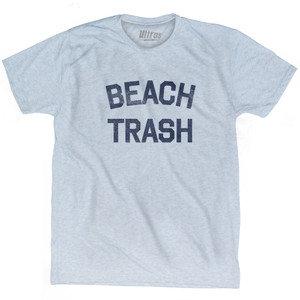 Beach Trash Adult Tri-Blend T-shirt - Athletic White