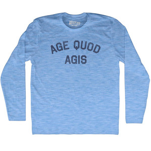Age Quod Agis Adult Tri-Blend Long Sleeve T-shirt - Athletic Blue