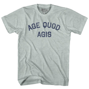 Age Quod Agis Adult Tri-Blend T-shirt - Athletic Cool Grey