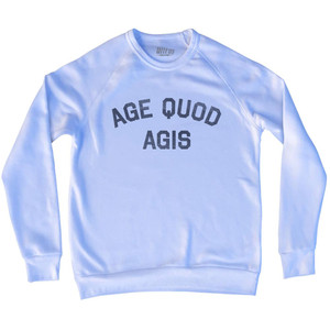 Age Quod Agis Adult Tri-Blend Sweatshirt - White