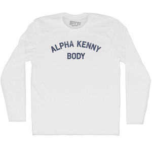 Alpha Kenny Body Adult Cotton Long Sleeve T-shirt - White